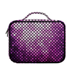 Purple Disco Lights Pattern Print Briefcase Bible Bag