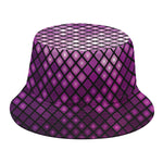 Purple Disco Lights Pattern Print Bucket Hat