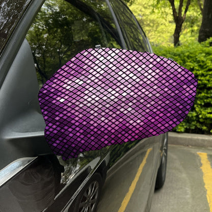 Purple Disco Lights Pattern Print Car Side Mirror Covers