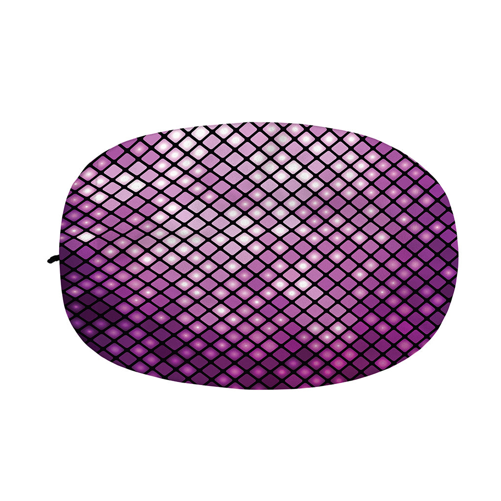 Purple Disco Lights Pattern Print Car Side Mirror Covers