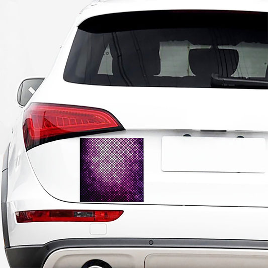 Purple Disco Lights Pattern Print Car Sticker