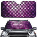 Purple Disco Lights Pattern Print Car Windshield Sun Shade