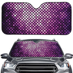 Purple Disco Lights Pattern Print Car Windshield Sun Shade