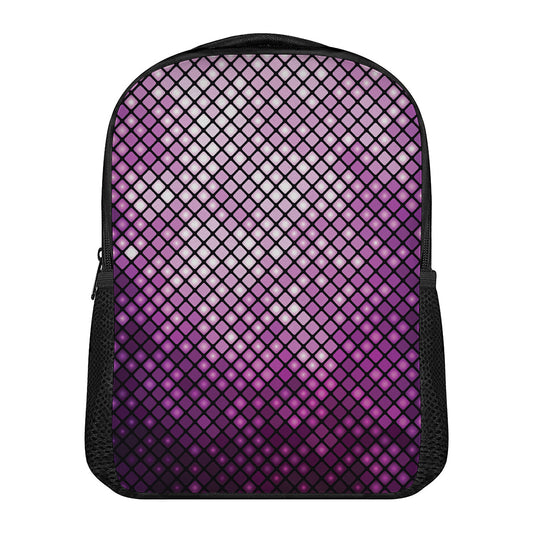 Purple Disco Lights Pattern Print Casual Backpack