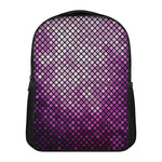 Purple Disco Lights Pattern Print Casual Backpack