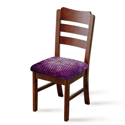 Purple Disco Lights Pattern Print Chair Cushion Cover