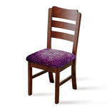 Purple Disco Lights Pattern Print Chair Cushion Cover