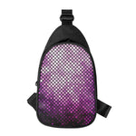 Purple Disco Lights Pattern Print Chest Bag