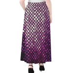 Purple Disco Lights Pattern Print Chiffon Maxi Skirt