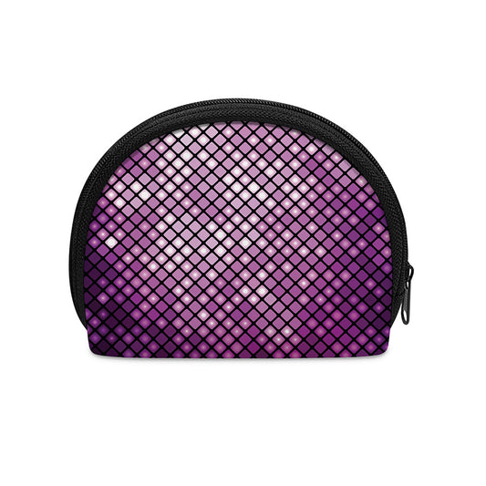Purple Disco Lights Pattern Print Coin Purse