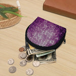 Purple Disco Lights Pattern Print Coin Purse
