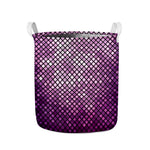 Purple Disco Lights Pattern Print Collapsible Laundry Basket