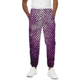 Purple Disco Lights Pattern Print Cotton Sweatpants