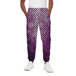 Purple Disco Lights Pattern Print Cotton Pants