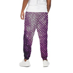 Purple Disco Lights Pattern Print Cotton Pants