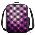 Purple Disco Lights Pattern Print Crossbody Lunch Bag