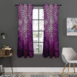Purple Disco Lights Pattern Print Curtain