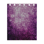 Purple Disco Lights Pattern Print Curtain