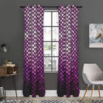 Purple Disco Lights Pattern Print Curtain