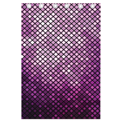 Purple Disco Lights Pattern Print Curtain