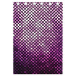 Purple Disco Lights Pattern Print Curtain