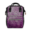 Purple Disco Lights Pattern Print Diaper Bag