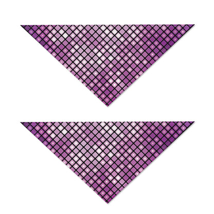 Purple Disco Lights Pattern Print Dog Bandana