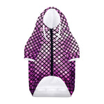 Purple Disco Lights Pattern Print Dog Zip Up Hoodie