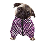 Purple Disco Lights Pattern Print Dog Zip Up Jacket