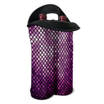 Purple Disco Lights Pattern Print Double Neoprene Wine Tote