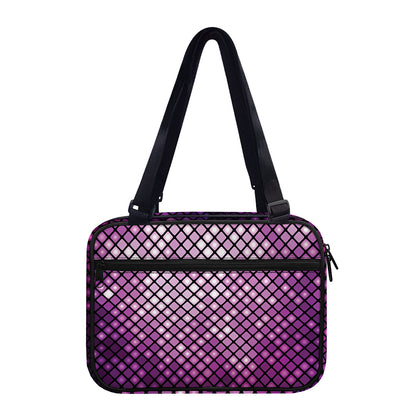 Purple Disco Lights Pattern Print Double Strap Bible Bag