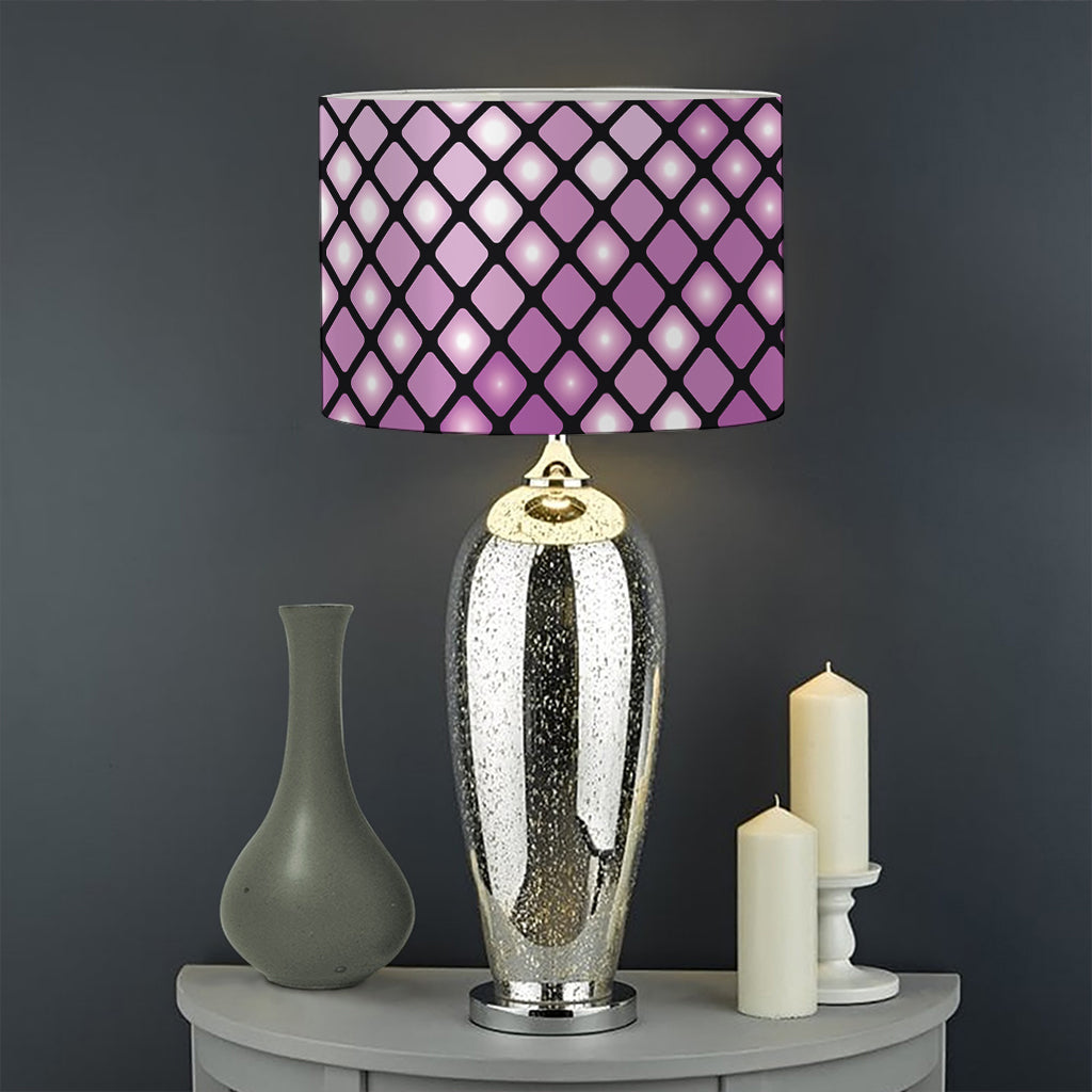 Purple Disco Lights Pattern Print Drum Lamp Shade