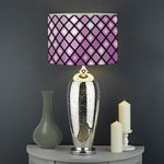 Purple Disco Lights Pattern Print Drum Lamp Shade