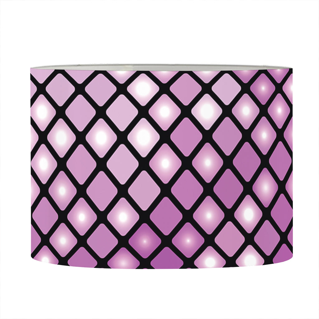 Purple Disco Lights Pattern Print Drum Lamp Shade