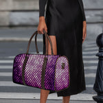 Purple Disco Lights Pattern Print Duffle Bag