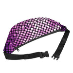 Purple Disco Lights Pattern Print Fanny Pack