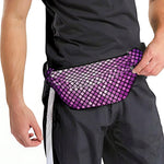 Purple Disco Lights Pattern Print Fanny Pack