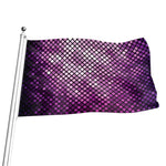 Purple Disco Lights Pattern Print Flag