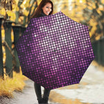 Purple Disco Lights Pattern Print Foldable Umbrella
