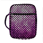 Purple Disco Lights Pattern Print Front Pocket Bible Bag