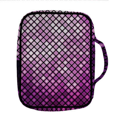Purple Disco Lights Pattern Print Front Pocket Bible Bag