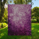 Purple Disco Lights Pattern Print Garden Flag