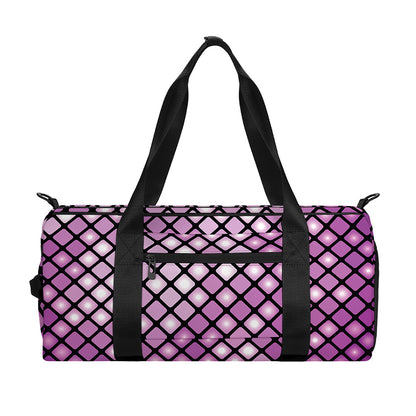 Purple Disco Lights Pattern Print Gym Bag