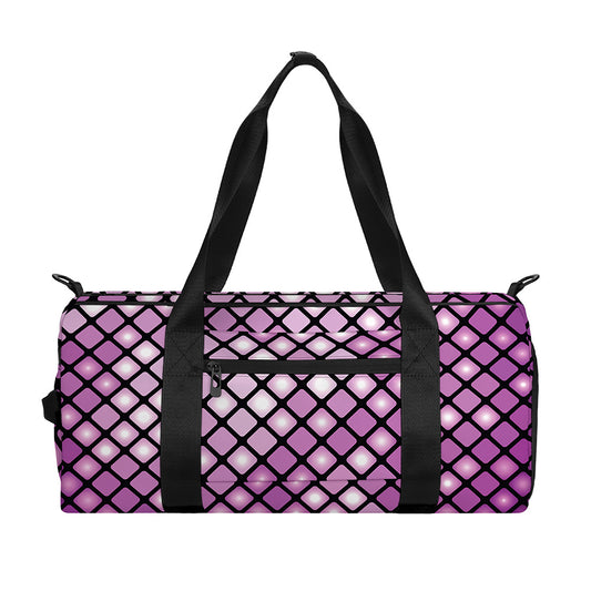 Purple Disco Lights Pattern Print Gym Bag