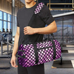 Purple Disco Lights Pattern Print Gym Bag