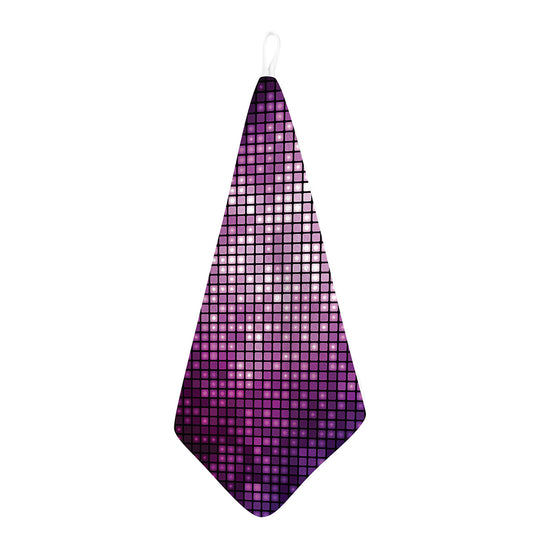 Purple Disco Lights Pattern Print Hand Towel