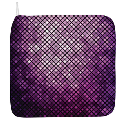 Purple Disco Lights Pattern Print Hand Towel