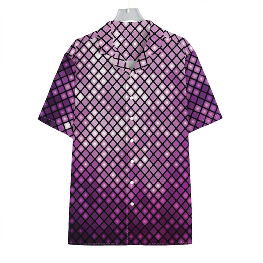 Purple Disco Lights Pattern Print Hawaiian Shirt
