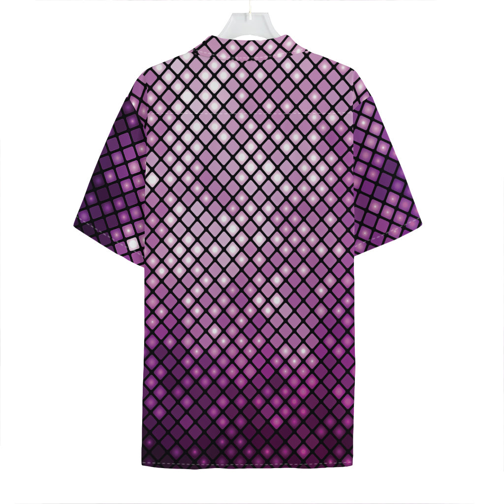 Purple Disco Lights Pattern Print Hawaiian Shirt