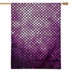 Purple Disco Lights Pattern Print House Flag